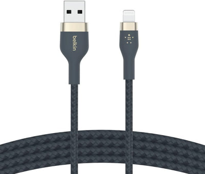 Belkin BoostCharge Pro Flex geflochtenes USB-A/Lightning-Kabel, 2 m, MFi-zertifiziertes Ladekabel fü