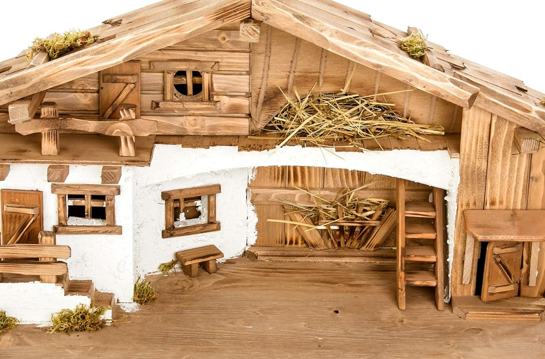 Grosse Weihnachtskrippe-(W11)-Krippe Krippenstall