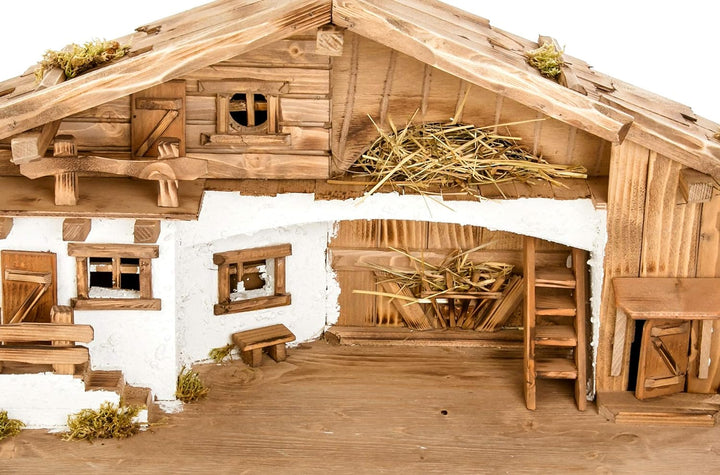 Grosse Weihnachtskrippe-(W11)-Krippe Krippenstall