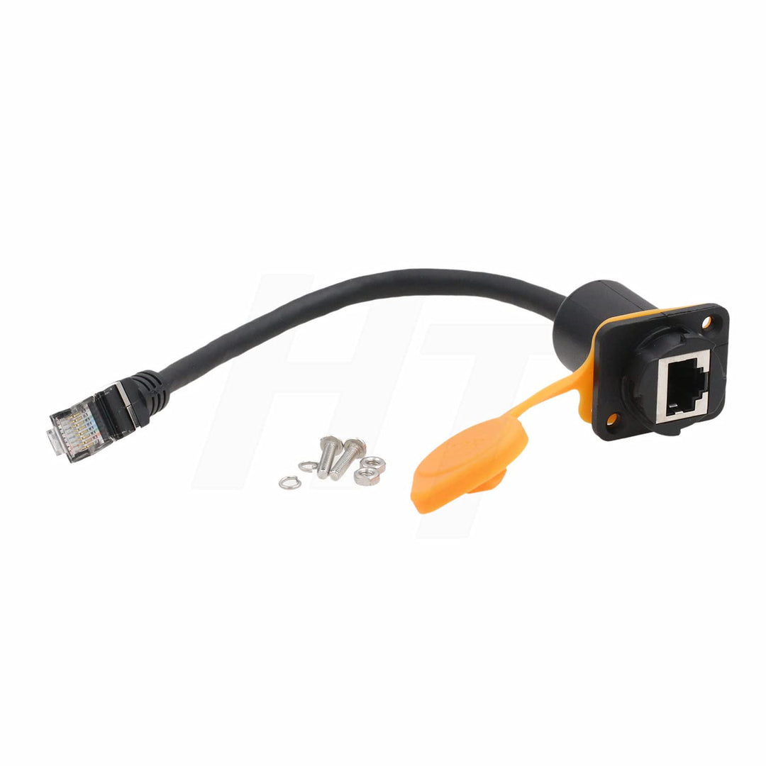 LAN-Ethernet-Netzwerk-Verlängerungskabel, RJ45-Verlängerungskabel, Panelmontage, Buchse, wasserdicht