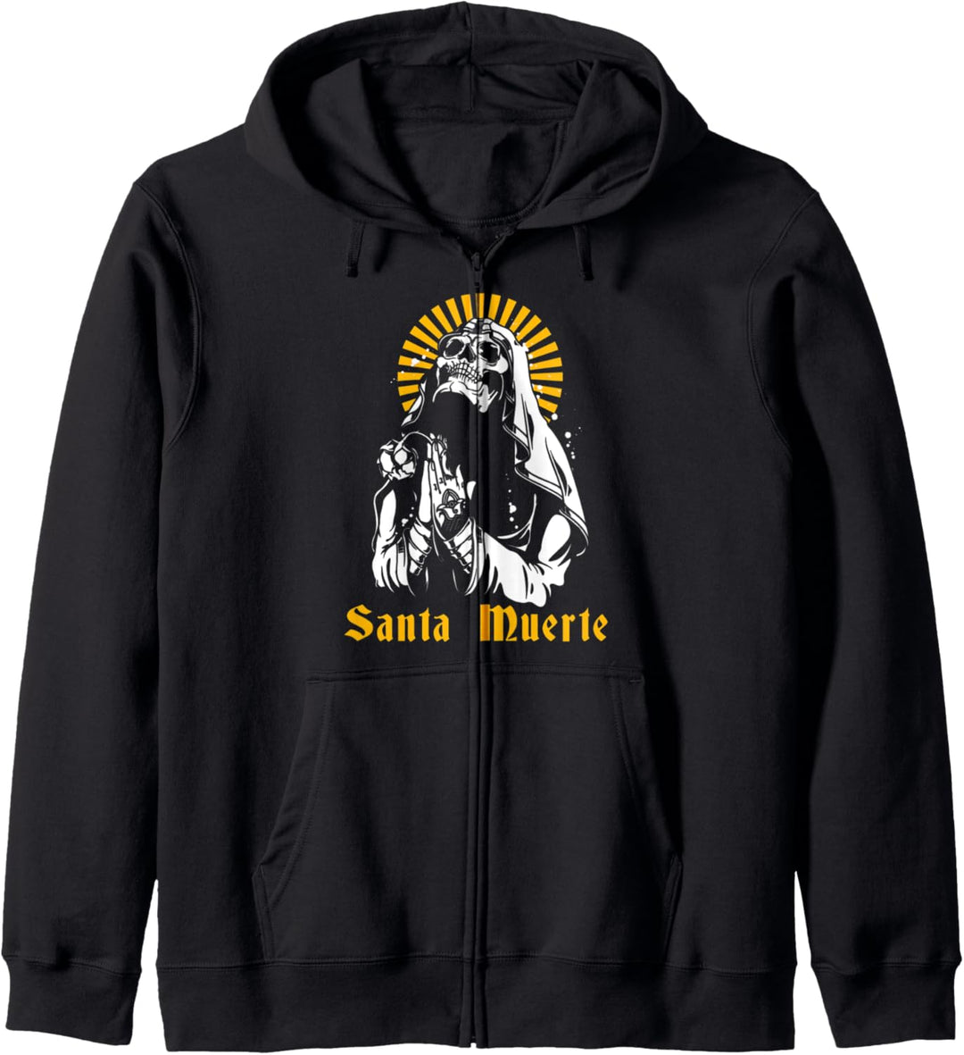 Santa Muerte Mexikanischer Totenschädel Mexiko Weibliche Gottheit Kapuzenjacke
