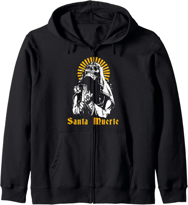 Santa Muerte Mexikanischer Totenschädel Mexiko Weibliche Gottheit Kapuzenjacke