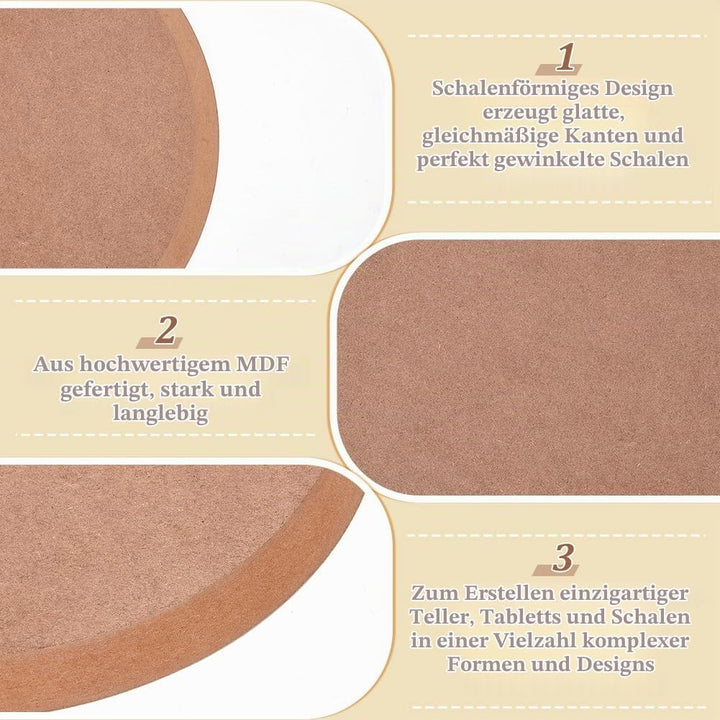 BENECREAT Töpferform Für Ton Runde Töpferwerkzeuge, Keramikplatten-Formform, Handbau-Teller-Slump-Fo