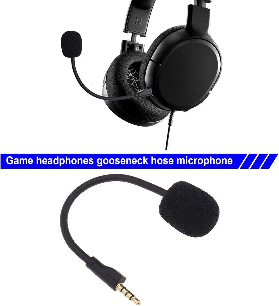 ECSiNG Mikrofon für Gaming-Headset mit Schaumstoffhülle, Ersatz für Steelseries Arctis 1 abnehmbares