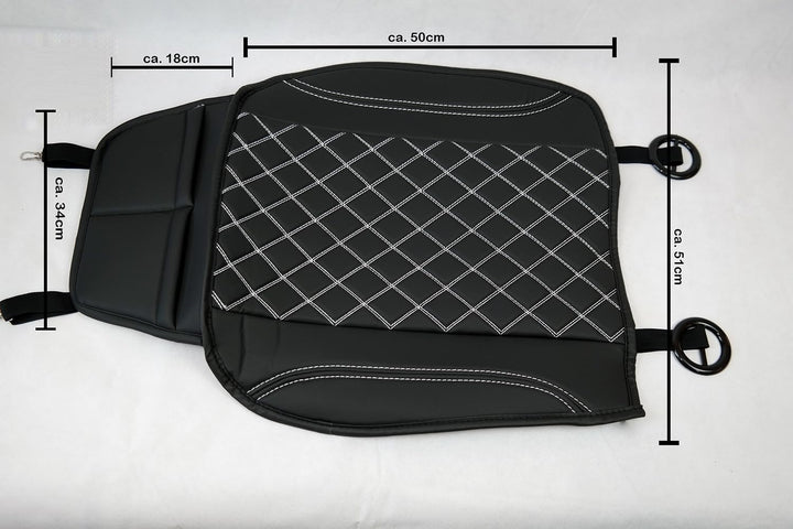 BREMER SITZBEZÜGE 1 Sitzauflage für Suzuki Grand Vitara in Schwarz/Weisse Naht (OT408), Schwarz/Weis