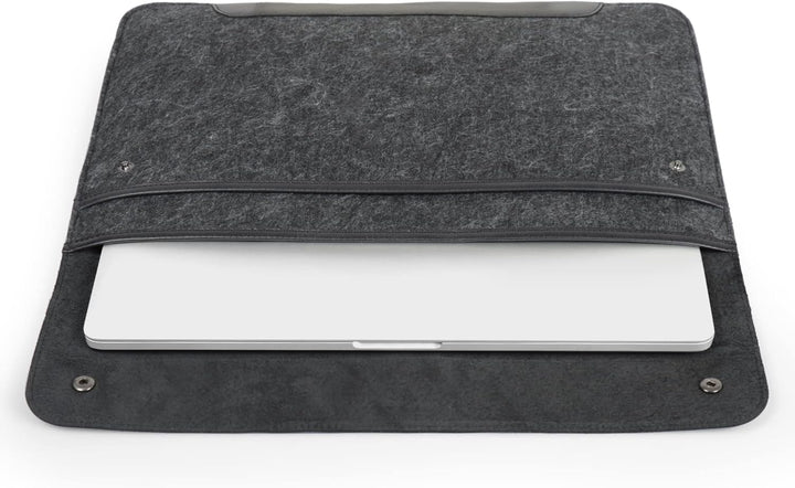 MegaGear MacBook-Tasche aus echtem Leder und Fleece, Laptop-Hülle für MacBook Pro und MacBook Air Hü