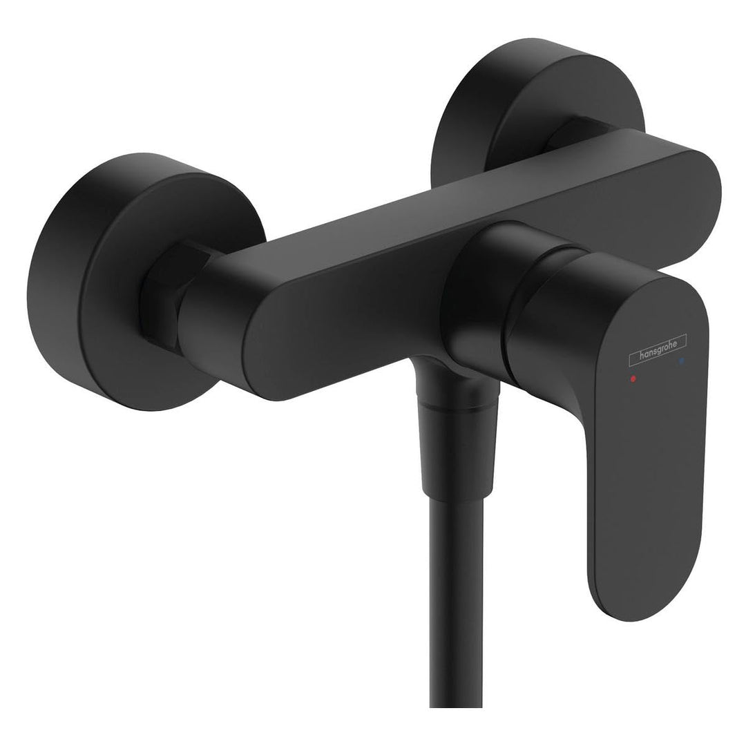 hansgrohe Duscharmatur Rebris S, Aufputz Brausebatterie, Duscharmatur für 1 Funktion, Mattschwarz Ma