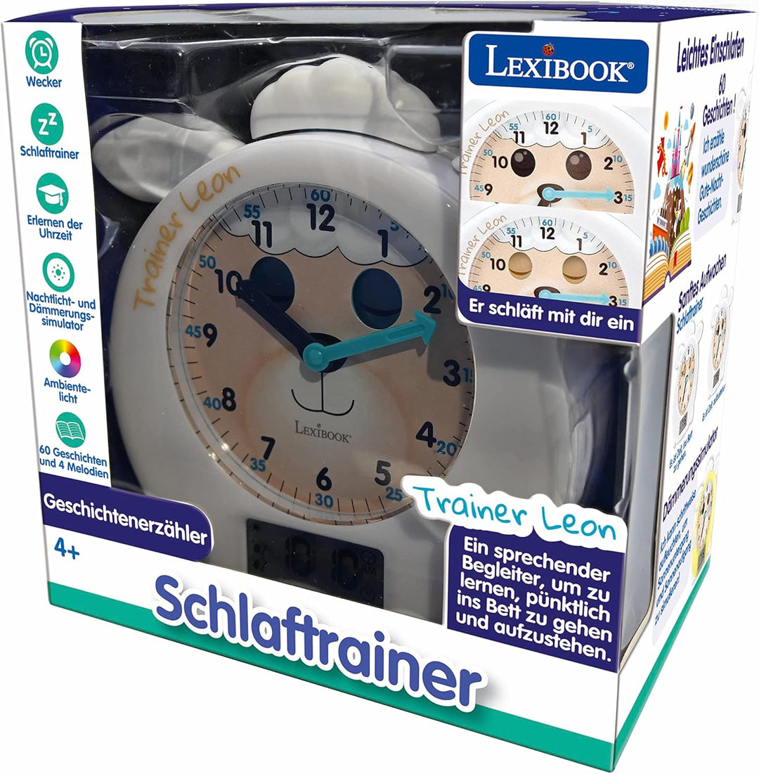 Lexibook RLT101DE Trainer Leon EIN Begleiter zum Einschlafen, Nachtlicht-und Dämmerungs-Simulator, G