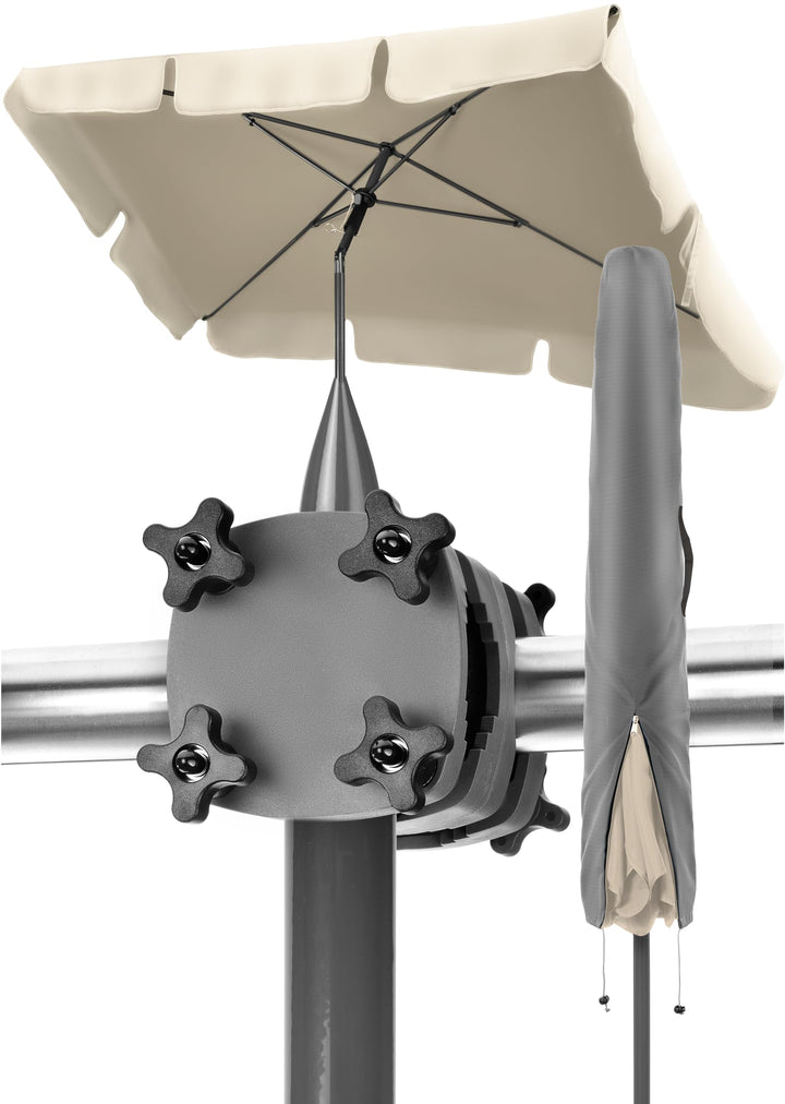 4smile Sonnenschirm Balkon SunnyShade, Beige - 3-in-1 SET Sonnenschutz Balkon - UPF 50+ Sonnenschirm