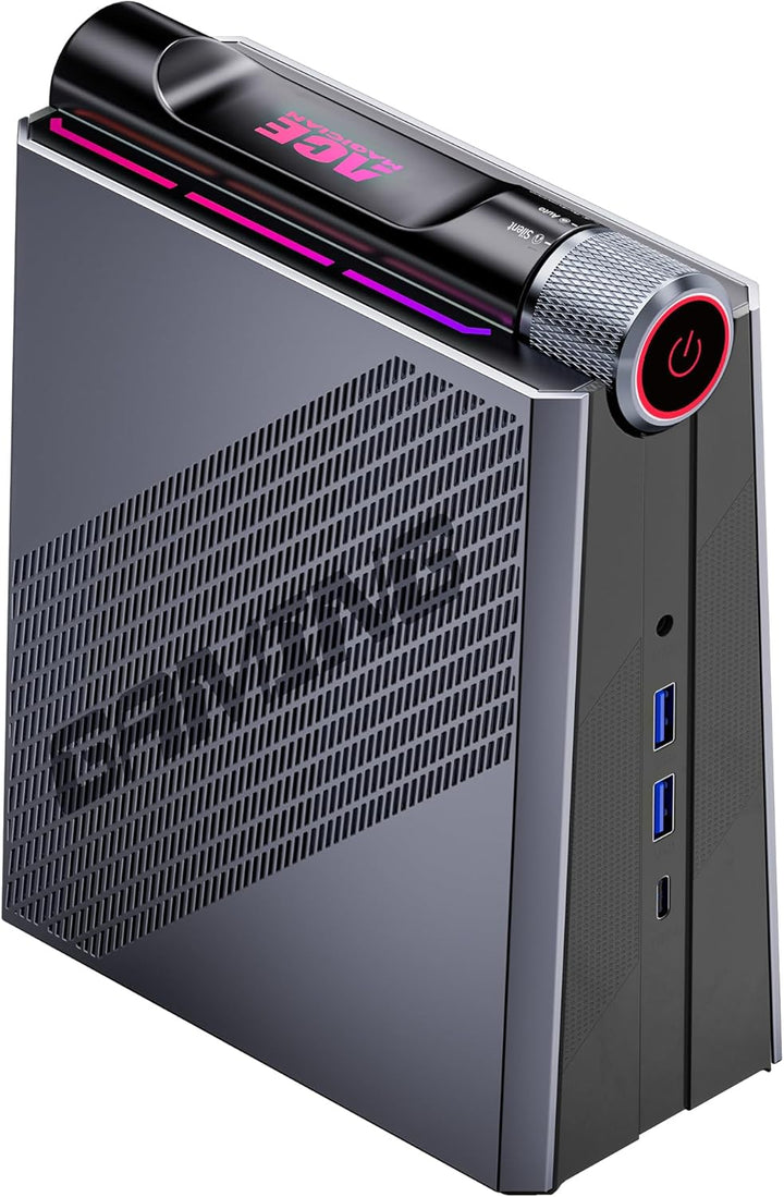 ACEMAGICIAN Mini Gaming PC AMD Ryzen 9 6900HX (bis zu 4,9 GHz), 32GB DDR5 512GB NVME SSD, Micro Desk