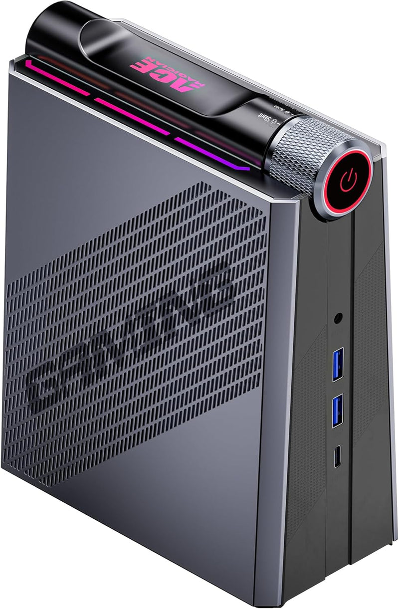 ACEMAGICIAN Mini Gaming PC AMD Ryzen 9 6900HX (bis zu 4,9 GHz), 32GB DDR5 512GB NVME SSD, Micro Desk