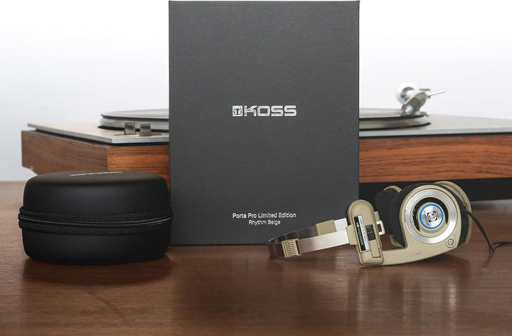 Koss Porta Pro Limited Edition Rhythm beige Kopfhörer mit Mikrofon, Lautstärkeregler, und Fernbedien
