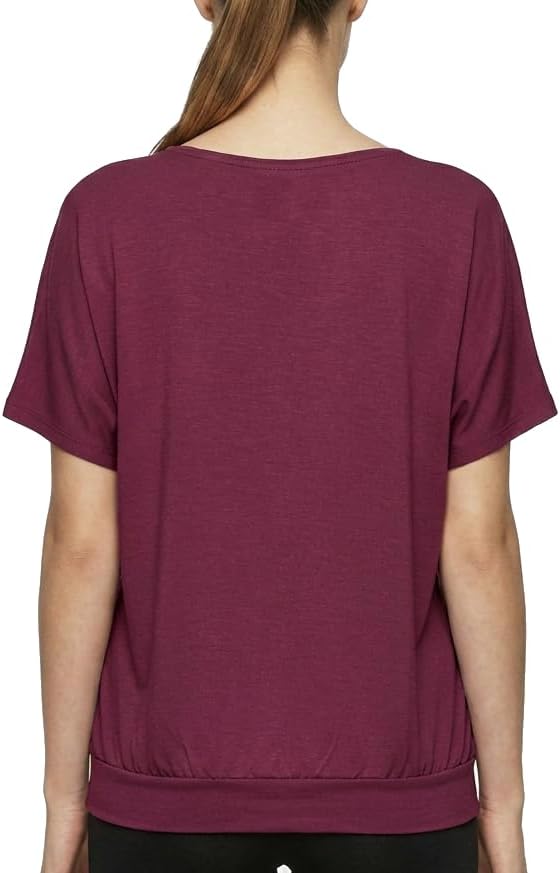 Van Der Rich ® - T-Shirt Raffinierte Einfachheit T-Shirt Einfarbig - Damen XL Bordeaux 1, XL Bordeau