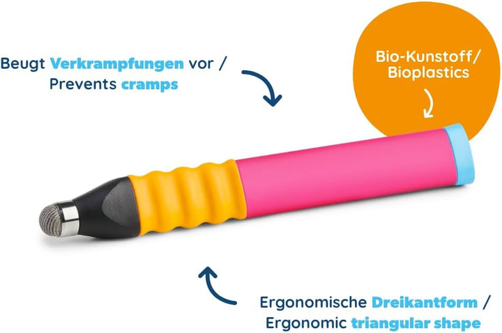 Edurino Ergonomischer Eingabestift I Special Edition | Tablet Stift für Kinder I Eingabestift für Ed