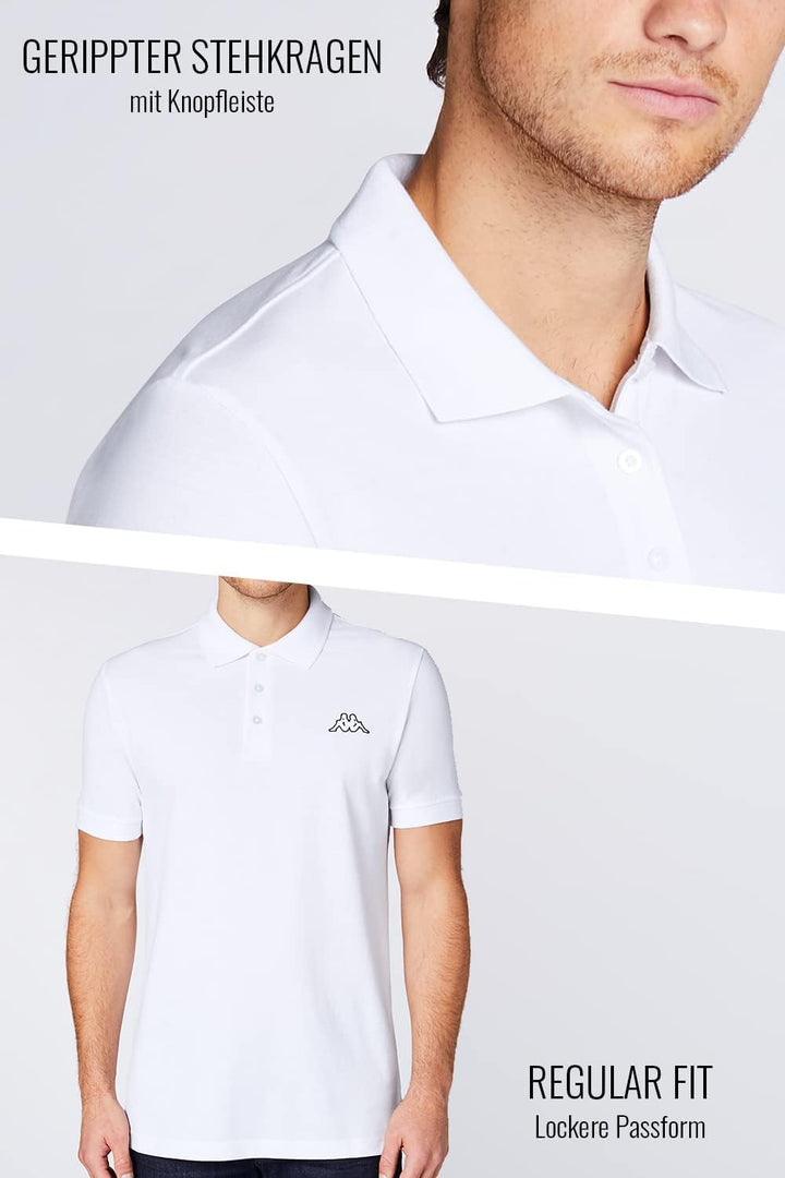 Kappa Herren Polo Shirt VENIST im 2er Pack in M - 5XL | Polo-Hemd mit Logodruck | Basic Poloshirts f