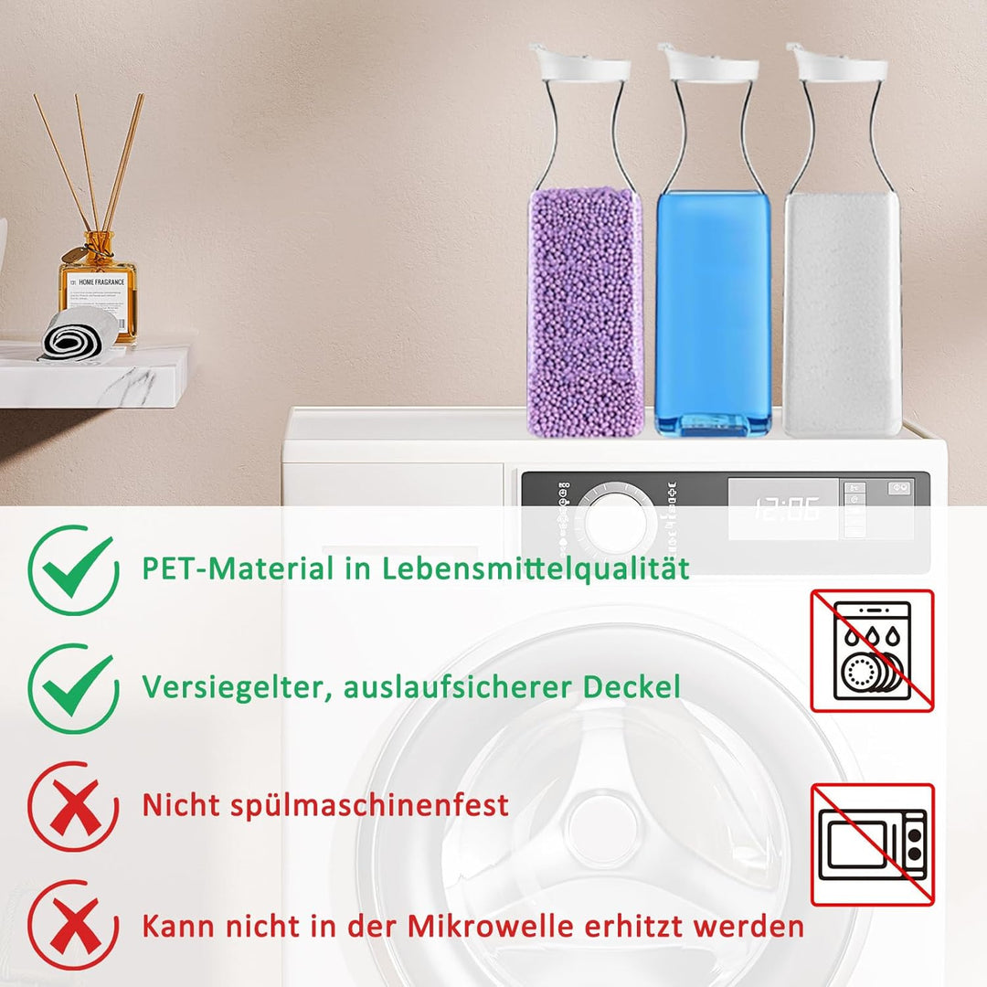 Waschmittel Aufbewahrung, 3 StückWaschmittelbox,1,5L Flüssigwaschmittel Aufbewahrung, für Waschmitte