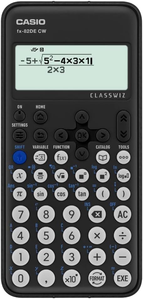 CALCUSO Sparpaket: Casio FX-82DE CW ClassWiz technisch-wissenschaftlicher Schulrechner + WYNGS Schut