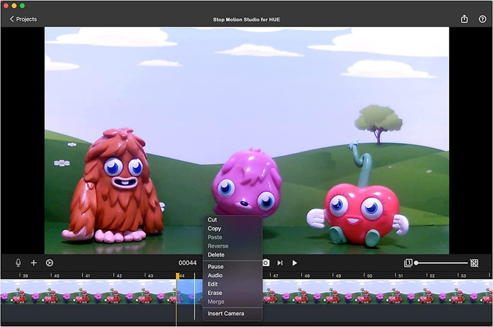 HUE Animation Studio: Komplett-Set Stop Motion Animation für Windows/macOS (Kamera in Grün mit Trage