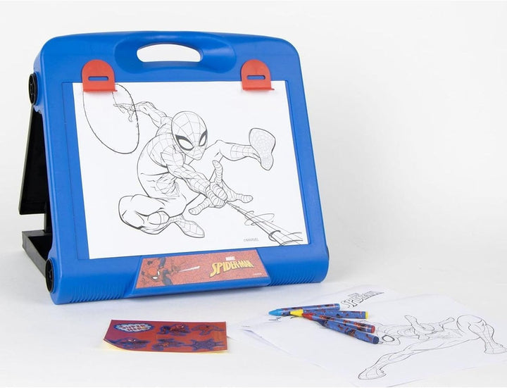 Magnetisches Spider-Man-Whiteboard für Kinder mit Bleistift und Stempeln – Spiderman-Whiteboard, tra