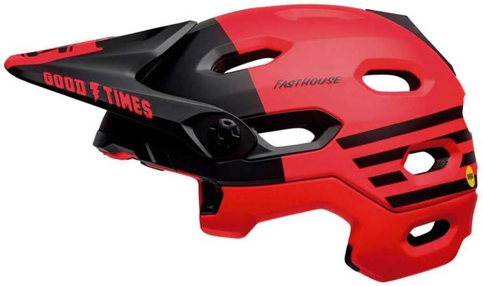 BELL Super DH MIPS Fahrrad Helm rot/schwarz 2024 Mat/Gls Red/Black Fasthouse M, Mat/Gls Red/Black Fa