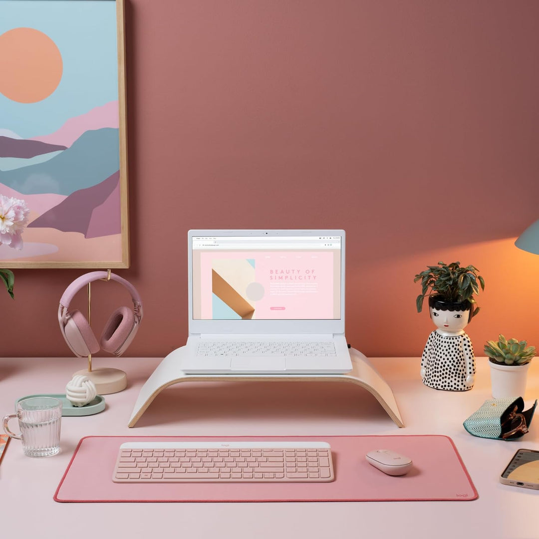 Logitech MK470 Slim Combo Kabelloses Tastatur-Maus-Set - Modernes, kompaktes Layout, Extrem leiser,