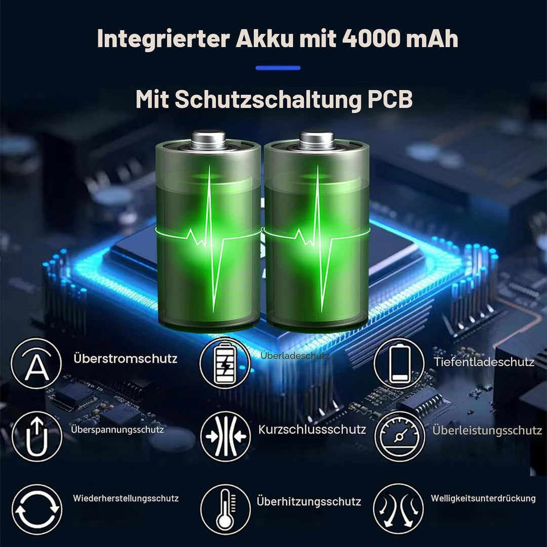 3 W Solarpanel mit eingebautem 4000 mAh Akku, IP65, 4 m Ladekabel, nur kompatibel mit Ring Video Tür