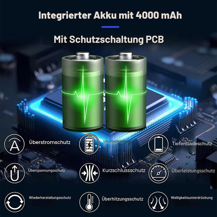3 W Solarpanel mit eingebautem 4000 mAh Akku, IP65, 4 m Ladekabel, nur kompatibel mit Ring Video Tür