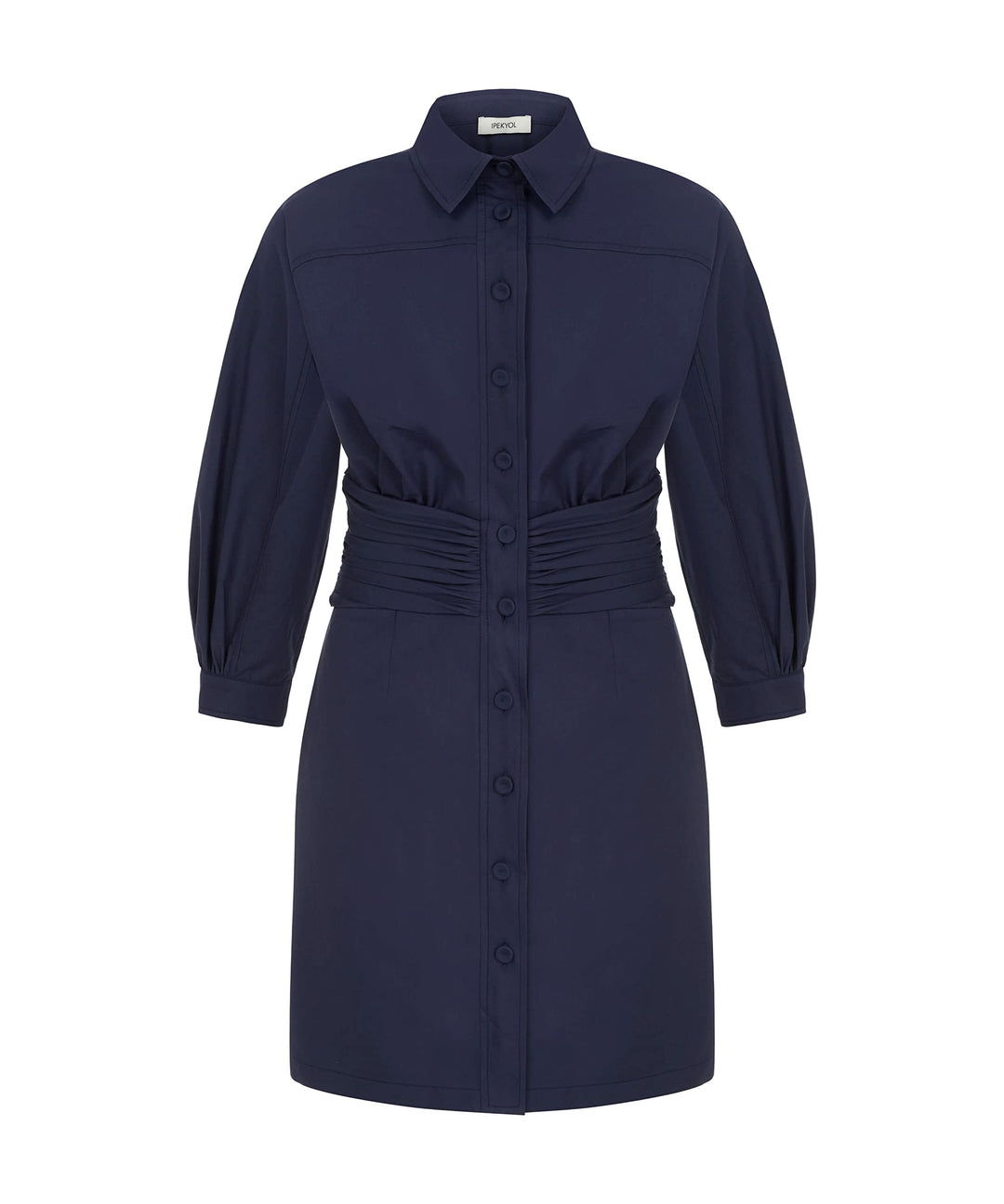 IPEKYOL Damen Waist Detail Mini Dress 34 Navy, 34 Navy