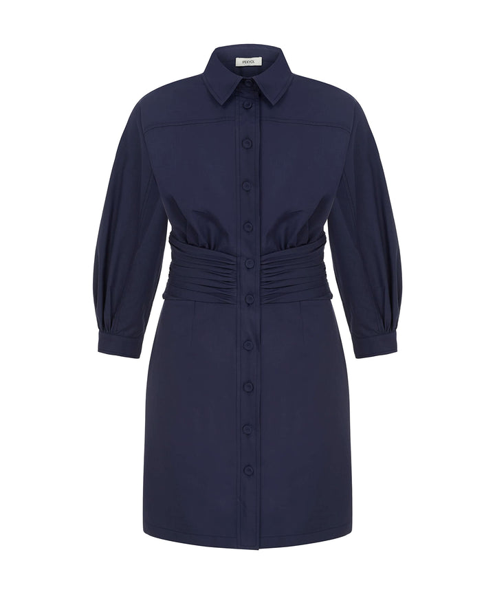 IPEKYOL Damen Waist Detail Mini Dress 34 Navy, 34 Navy