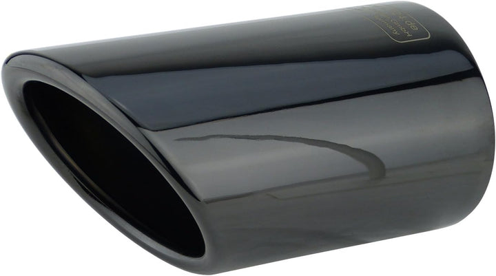 L&amp;P A295 2 Auspuffblenden Auspuffblende Schwarz Chrom Edelstahl poliert kompatibel mit A4 B8 A5 8T Q