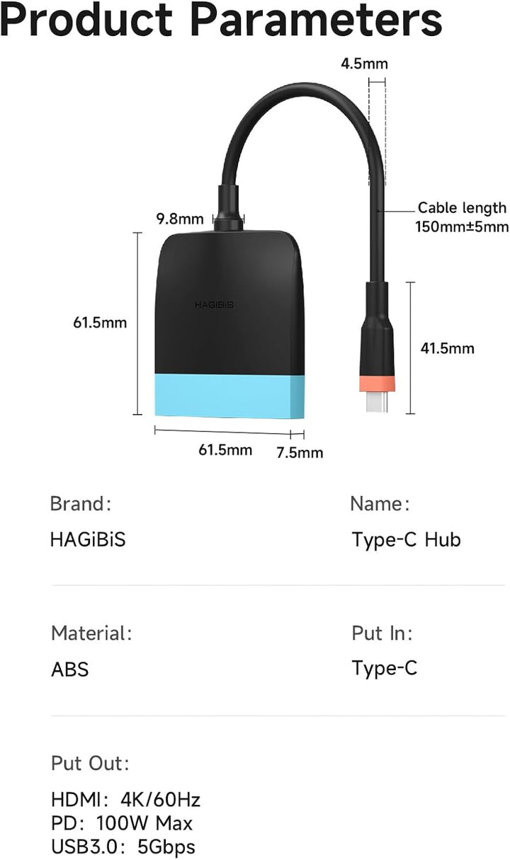 Hagibis Switch2 Dock for Switch 1/2/OLED, Portable TV Dock Charging Docking Station with HDMI and US