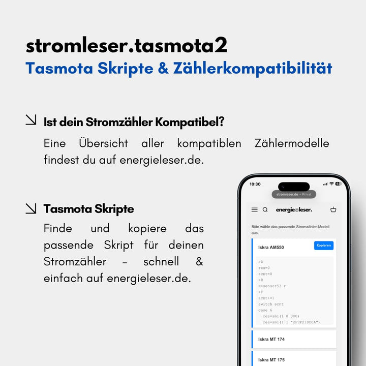 Stromleser WIFI smart meter IR Lesekopf Wlan Tasmota vorinstalliert inkl. Kabel