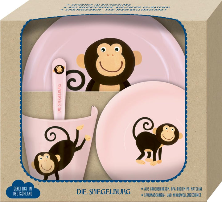 DIE SPIEGELBURG - Geschirr Geschenkset Affe - Freche Rasselbande
