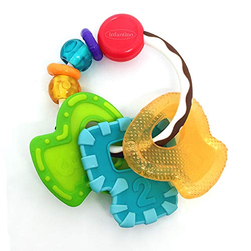 INFANTINO Slide and Chew Teether Keys mehrfarbig, mehrfarbig