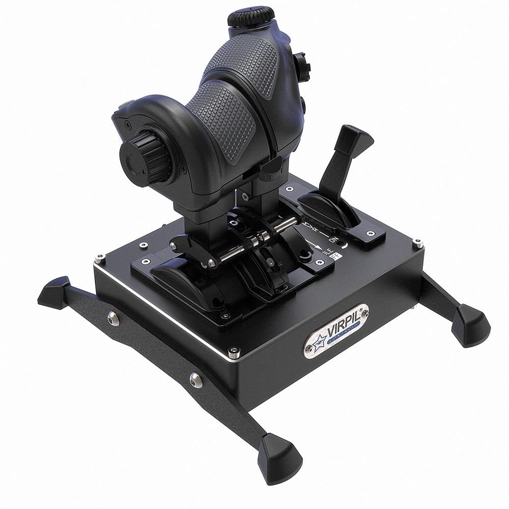 VIRPIL Controls - CDT-VMAX Throttle (Kompakter und Ergonomischer Zweimotoriger Gashebel, Einstellbar