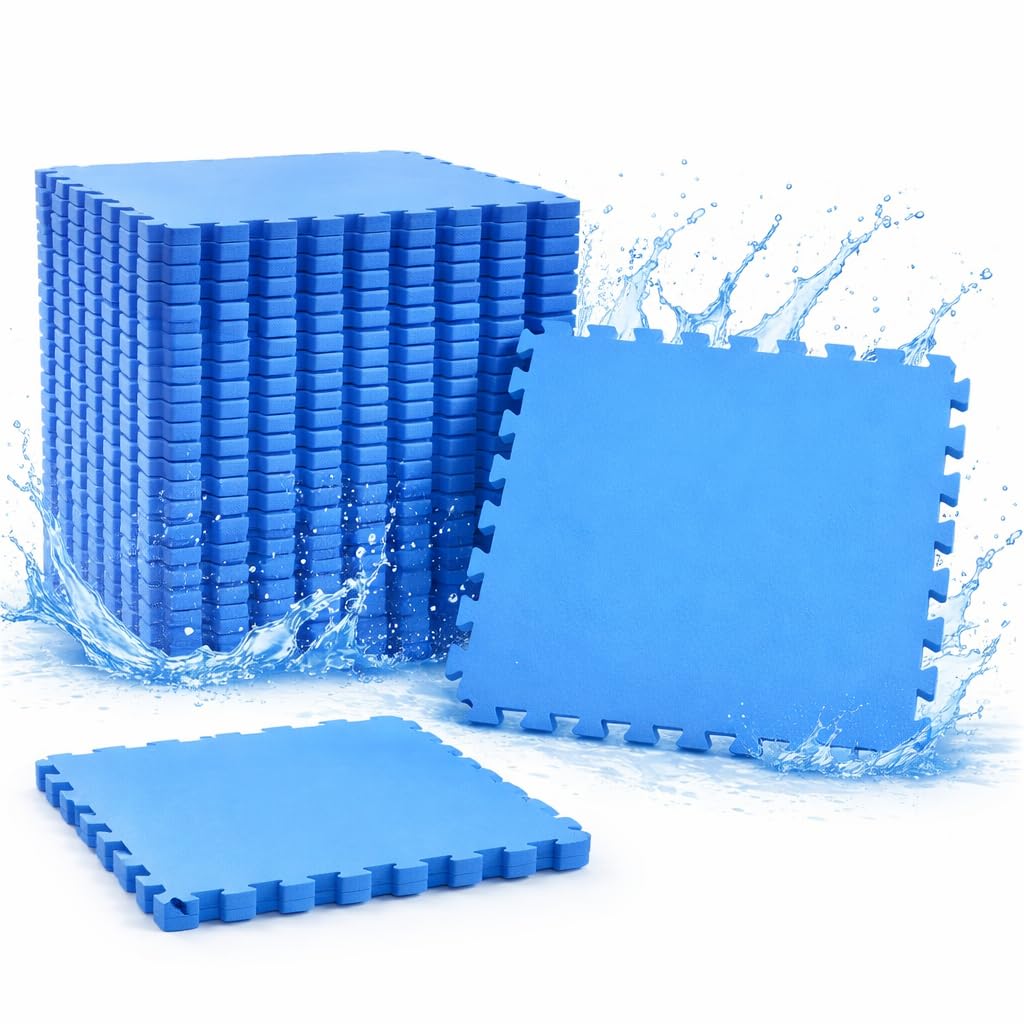 EYEPOWER 4 Grosse Matten: 2,6m² Poolunterlage - 81 x 81 x 1cm Dicke Poolmatte -Unterlage Outdoor - P
