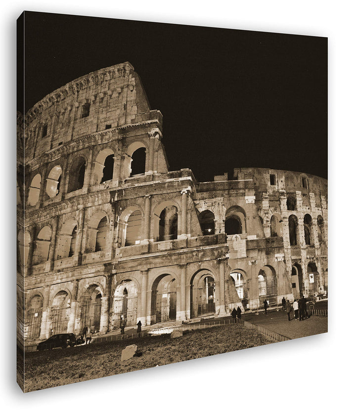 deyoli Kolosseum in Rom Format: 60x60 Effekt: Sepia als Leinwandbild, Motiv fertig gerahmt auf Echth