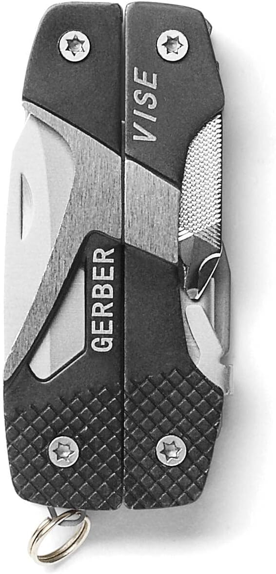 Gerber Multifunktionswerkzeug mit Zange, 10 Funktionen, Vise Pocket Tool, Aluminium/Edelstahl, Schwa