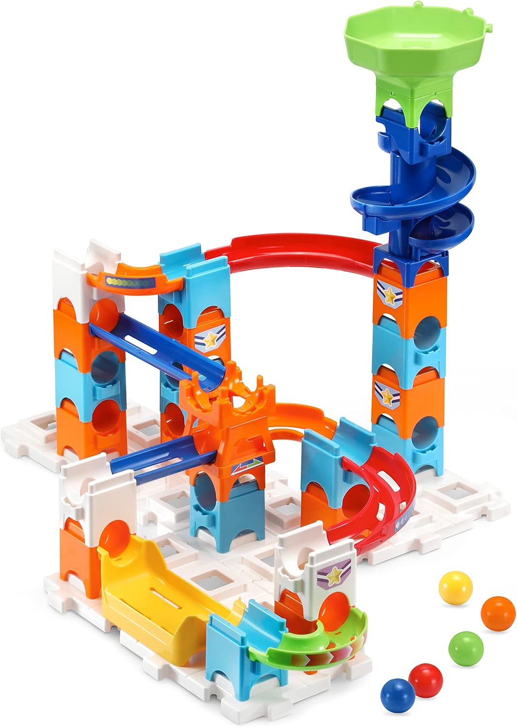 VTech Marble Rush - Adventure Set S100 – Interaktive Murmelbahn mit spannenden Bahnelementen, versch