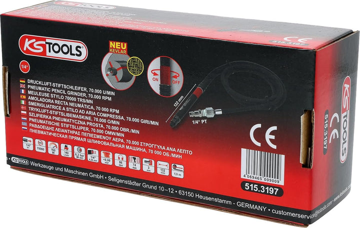 KS Tools 515.3197 Druckluft-Stiftschleifer, 70.000 U/min