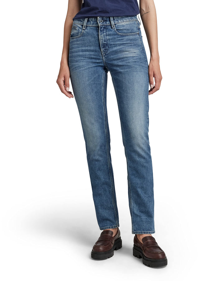 G-STAR RAW Damen Noxer Straight Jeans 24W / 30L Blau (Faded Cascade D17192-c052-c606), 24W / 30L Bla