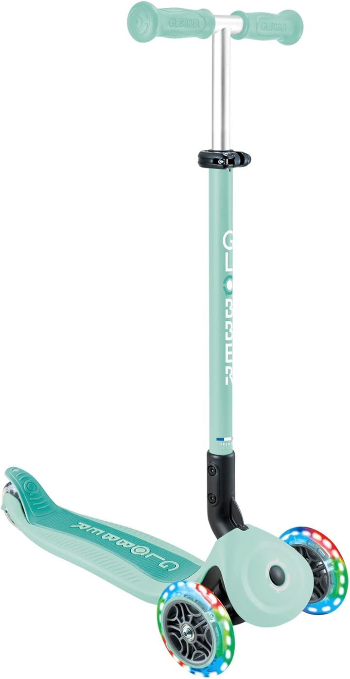 GLOBBER GO-UP Active Lights – 3 in 1 Dreirad, Laufrad und Scooter, 120/80 mm, 3-rädrig, höhenverstel