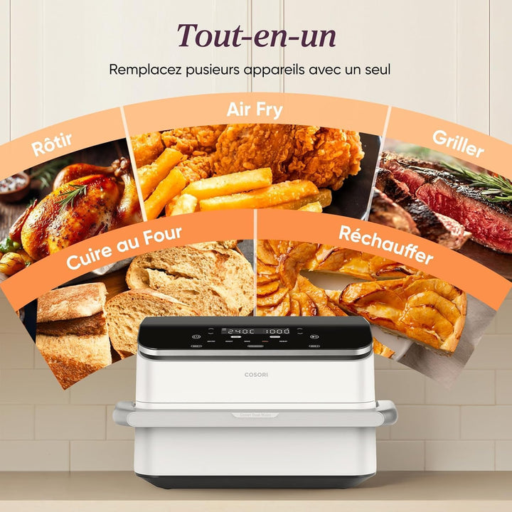 COSORI Air Fryer 10 l Twinfry, Fritteuse ohne Öl, 5-in-1, Dual Zone Airfryer mit abnehmbarem Trenner