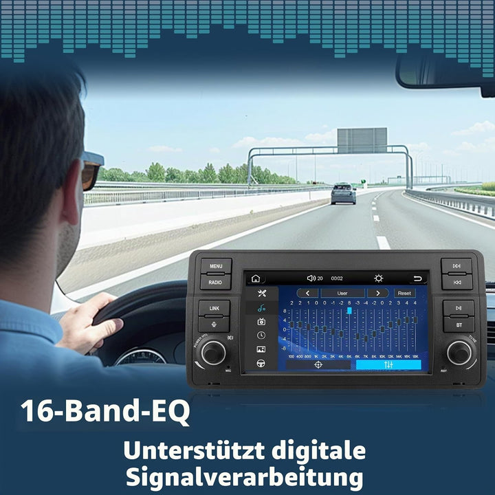 Linux Autoradio für BMW E46 3er (1999-2004) – Start in 3–5 Sekunden | 7“ Display mit integriertem Ap