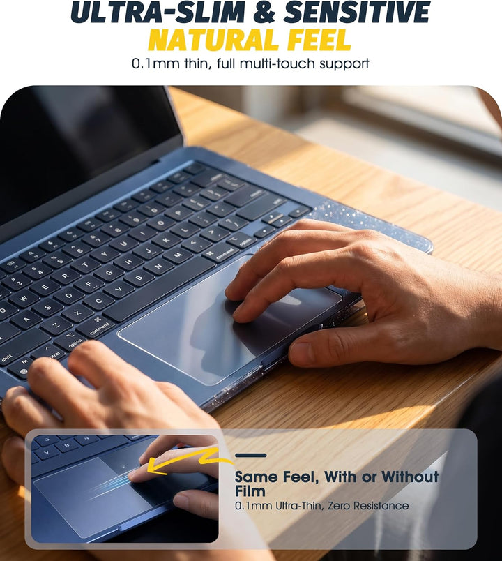 NEWZEROL Hülle + 3 Stück Schutzfolie Kompatibel für MacBook Neo, Glitzer Hülle + Gehärtetes Glas + T
