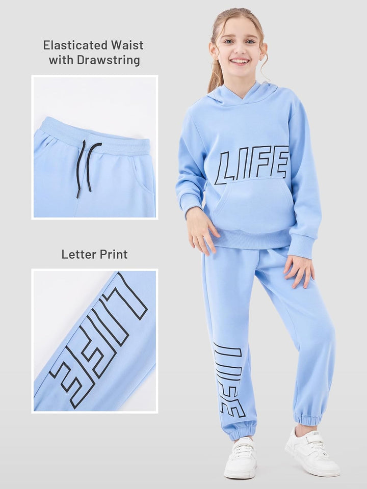 NATUST Kinder Trainingsanzug Jungen Mädchen Sportanzug 120 Blau, 120 Blau