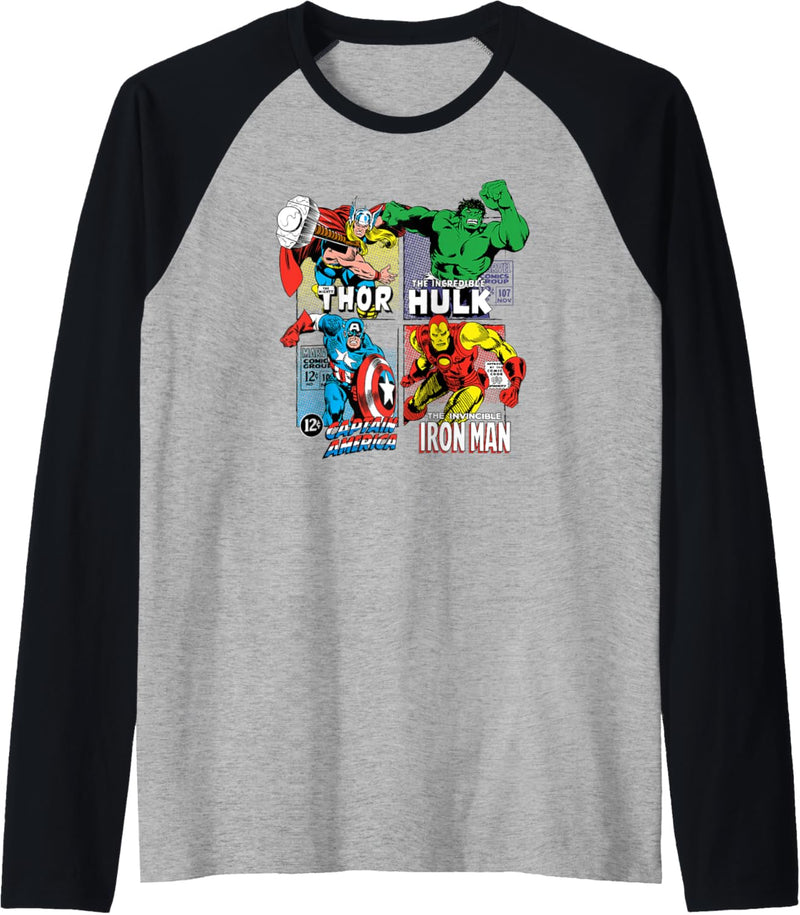 Marvel Super Heroes Squares Raglan