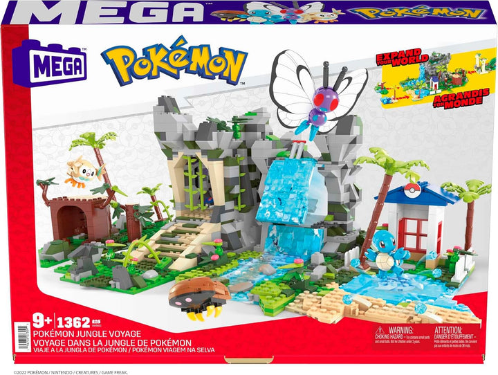 Mega Construx HHN61 - Pokémon Ultimate Jungle Expedition, Dschungel Bauset mit 1347 Teilen, Konstruk