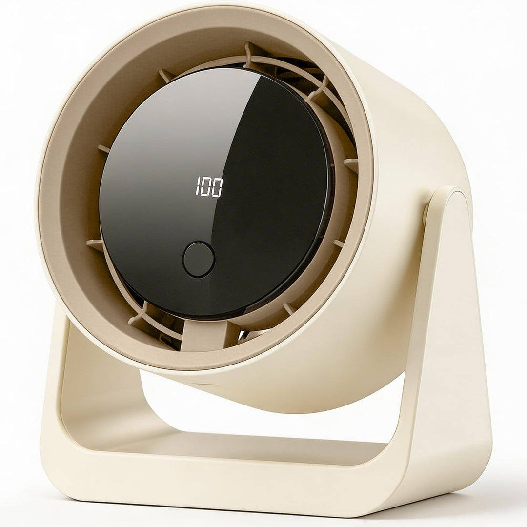 Schreibtischventilator, fünf Lüftergeschwindigkeiten, 180-Grad-Rotationseinstellung Tischventilator