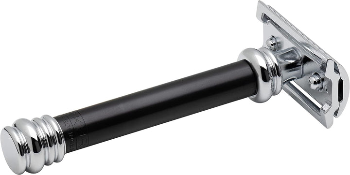 Merkur – 38.011 – Rasierer verstellbar – Griff schwarz chrom